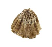 Wisafory 100pcs Tassel Silky Floss Tassels Pendant Handmade Soft Tassels Decoration Accessories for Bookmarks, Jewellery Making, Souvenir, Earring, DIY Crafts, 13 cm, Light Brown