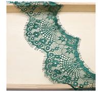 Wisafory 3 Yards Lace Ribbon Lace Border Lace Trim Lace Fabric Lace Trim Elasticity Lace Border for Crafts Wide Decorative Lace Ribbon for Sewing Crafts Green
