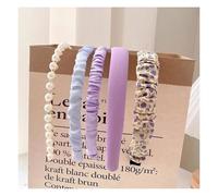 Wisafory 5-Piece Headband, Women's Headband, Non-Slip Hair Bands, Various Models, Cute Hair Accessories, Vintage Hair Accessories, Hairpin for Women, Girls, Children, Purple