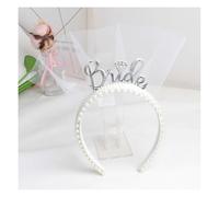 Wisafory Bridal Hair Bands Beads Headband Bride to be Hair Accessories Bride Headpiece with "Bride" Printed Bridal Decorations for Weddings, Girlfriend Party, Stag Night 8#