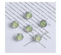 Wisafory Pack of 10 Acrylic Beads Spacer Loose Beads with Metallic Edge Colourful Craft Beads for Jewellery Making, Bracelet, Necklace, Earrings, Crafts, Double-Sided Circle Green