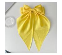 Wisafory Pack of 2 Hair Bow, Women's Hair Clips with Large Bow, Satin Hair Bows with Long Tail Bow, Hair Accessories, Hair Pin for Women, Girls, Light Yellow