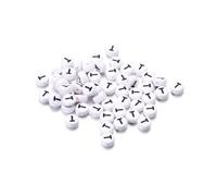 Wisafory Pack of 200 Letter Beads Round Letter Beads for Threading White A-Z Spacer Beads with Hole for Threading DIY Craft Bracelets Necklaces Jewellery Making, Individual Letter T
