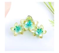 Wisafory Pack of 3 Hair Clips with Flower Motif Hair Clips Women's Acrylic Flower Clip Decorative Hair Claws Hair Accessories for Women and Girls Thin Thick Curly Hair Light Green