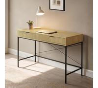 Wisbech 2 Drawer Desk Compact Computer Workstation Home Office Table Steel Legs