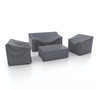 WISCLASS Patio Furniture Covers,4-Piece Outdoor Garden Covers,Waterproof 420D Heavy Duty Set covers Windproof，Durable Fade Rip Resistant