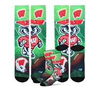 Wisconsin Badgers College Mascot Sublimated Socks
