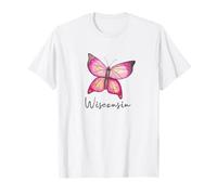 Wisconsin Boho Butterfly Artsy Bohemian Chic Whimsy T-Shirt
