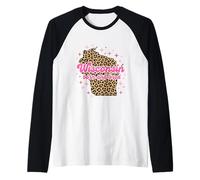 Wisconsin Born and Bred Leopard Print Raglan Baseball Tee