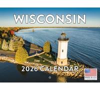 Wisconsin Calendar 2026 Monthly Wall Calender 12 Month | American Made In The USA