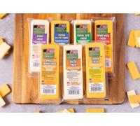 Wisconsin Cheese Company - 100% Wisconsin Specialty Cheese Block Sampler Gift Pack (7 Blocks) - Cheddar, Pepper Jack, Swiss, Gouda, Salami, Smoked Cheddar & Tomato Basil - Holiday Gift Box