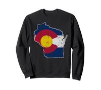 Wisconsin Colorado Flag Transplant Sweatshirt