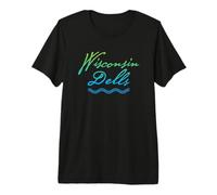 Wisconsin Dells Typographic River Design Premium T-Shirt