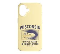 Wisconsin Simple Roads & Honest Water Since 1848 Vintage Case for iPhone 16