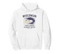 Wisconsin Simple Roads & Honest Water Since 1848 Vintage Pullover Hoodie