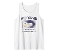 Wisconsin Simple Roads & Honest Water Since 1848 Vintage Tank Top