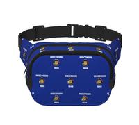 Wisconsin State Flag Fanny Pack Belt Bag for Women and Men, Fashionable Waist Pack for Traveling, Hiking