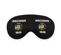 Wisconsin State Flag Lightweight Sleep Masks Funny Blocking Eye Mask for Sleeping with Adjustable Strap