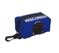 Wisconsin State Flag Pet Travel Waste Bag Storage Bag. Convenient Storage, Suitable For Leash, With Zipper, Easy To Carry When Traveling.