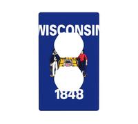 Wisconsin State Flag Unbreakable Polycarbonate Switch Plate-1 Gang Screwless Wall Plate for Home Office