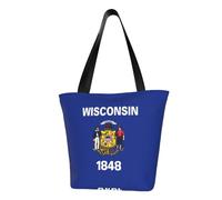 Wisconsin State Flag Women's shoulder handbag, crossbody shoulder bag, weekend travel shopping shoulder bag