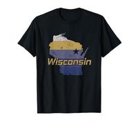 Wisconsin State Outline Map USA T-Shirt
