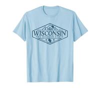 Wisconsin The Badger State Vintage Distressed T-Shirt