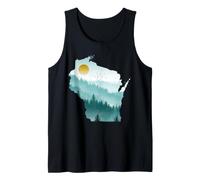 Wisconsin Vintage Pride State Map Nature Lover Tank Top
