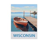 Wisconsin Vintage Travel Posters，Jigsaw Puzzles 1500 Pieces for Adults, Classic Puzzle Kids Puzzle Challenging and Difficult Puzzles for Adults and Teens（57x87CM）-CU13