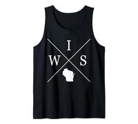Wisconsin WIS State Map Vintage Pride Tank Top