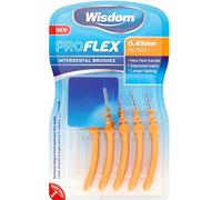 Wisdom 5 Pro Flex Interdental Brushes - 0.45mm Orange - Pack of 6