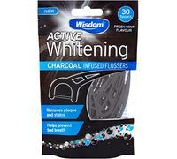 Wisdom Charcoal Active Whitening Floss Harps - Per Pack Of 30