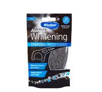 Wisdom Charcoal Active Whitening Floss Harps - Per Pack Of 30