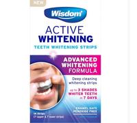 Wisdom Active WHITENING Instant Bright Teeth WHITENING Strips 14'S