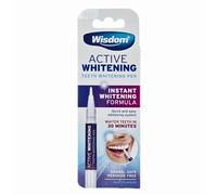 Wisdom Active Whitening Pen 2ml x 1 - Mint Flavour Teeth Whitener, Visible Results in 30 Minutes, Easy On-The-Go Application with Welari Thank You Card | (1 Pack)