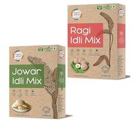 Wisdom-Back to Roots Instant Ragi & Jowar Idli Combo|Pack of 2-400g each|Gluten Free & 100% Natural|Healthy Breakfast