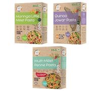 Wisdom-Back to Roots Millet Pasta Combo Pack of 3 | Multi Millet, Moringa Little Millet & Quinoa Jowar | 180g Each | No Maida, MSG or Refined Oil |Rich in Protein & Fiber