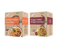 Wisdom-Back to Roots Ragi & Foxtail Millet Noodles Combo Pack, 384g each|Tastemaker Inside | No Maida, MSG or Refined Oil|