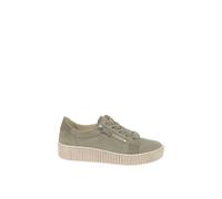 Gabor Women Trainers, Ladies Low-Tops,Removable Insole,Leisure,Low Shoe,Street Shoe,lace up Shoe,Sports Shoe,Green (Schilf.Beige),37.5 EU / 4.5 UK
