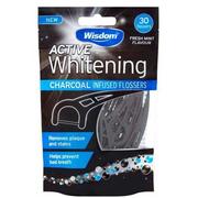 Wisdom Charcoal Active Whitening Floss Harps - Per Pack Of 30