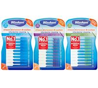 Wisdom Clean Between Brushes, Interdental Brushes, Small, Medium Large Gaps by Wisdom