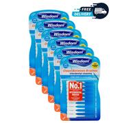 Wisdom Clean Between Interdental Brushes Fine Blue - Pack of 6 (120 Brushes)