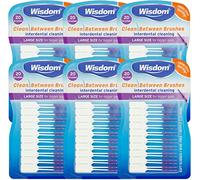 Wisdom Clean Between Interdental Large Purple Brushes - Pack of 6, Total 120 by Wisdom