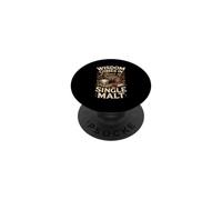 Wisdom Comes in a Glass of Single Malt Whiskey Bourbon PopSockets Adhesive PopGrip