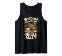 Wisdom Comes in a Glass of Single Malt Whiskey Bourbon Tank Top