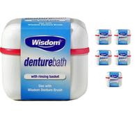 Wisdom Dentures Bath Bowl Holder White With Rising Basket x 6