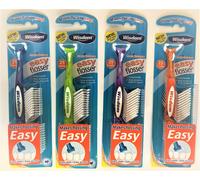 Wisdom Easy Daily Flosser 25 Heads -Colours Vary GREEN/BLUE/PURPLE/ORANGE 4 PACK