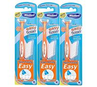 Wisdom Easy Floss Daily Flosser - 3 packs (3 Handles + 75 Disposable Flossers Total)