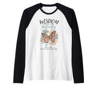 Wisdom from A Butterfly Nature Lover Inspirational Animal Raglan Baseball Tee