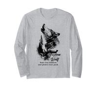 Wisdom from A Wolf Wild Spirit Animal Forest Nature Lovers Long Sleeve T-Shirt